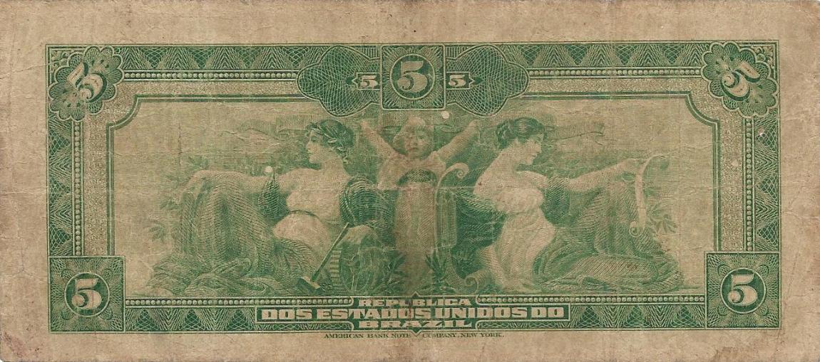 Back of Brazil p24a: 5 Mil Reis from 1913