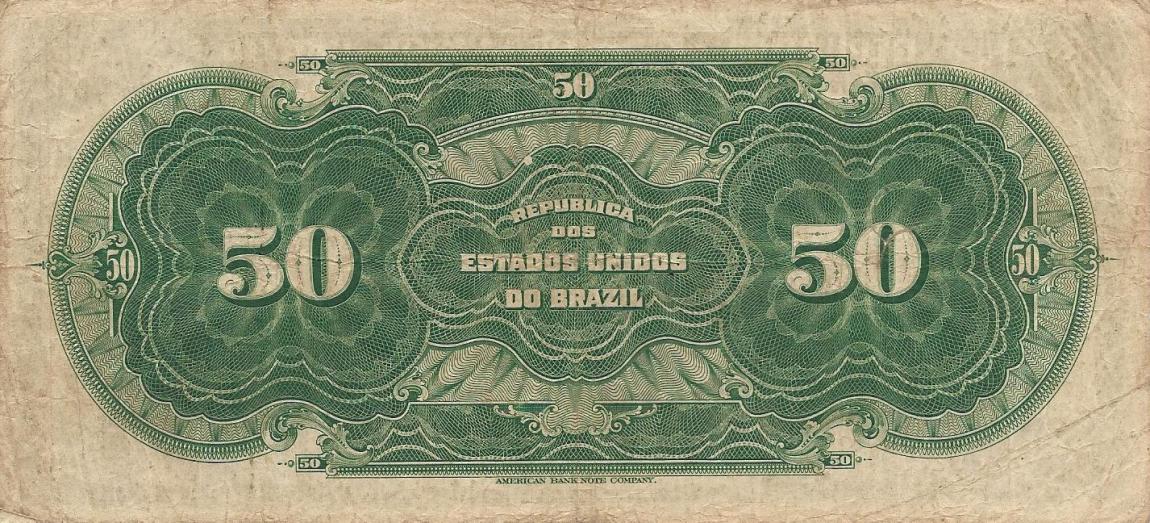 Back of Brazil p56a: 50 Mil Reis from 1916