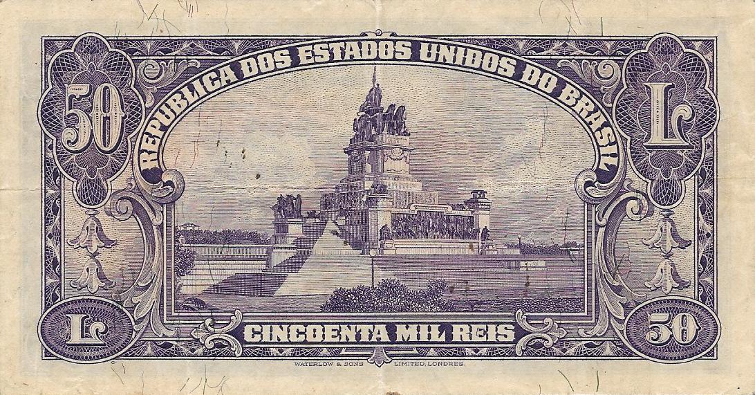 Back of Brazil p59a: 50 Mil Reis from 1936