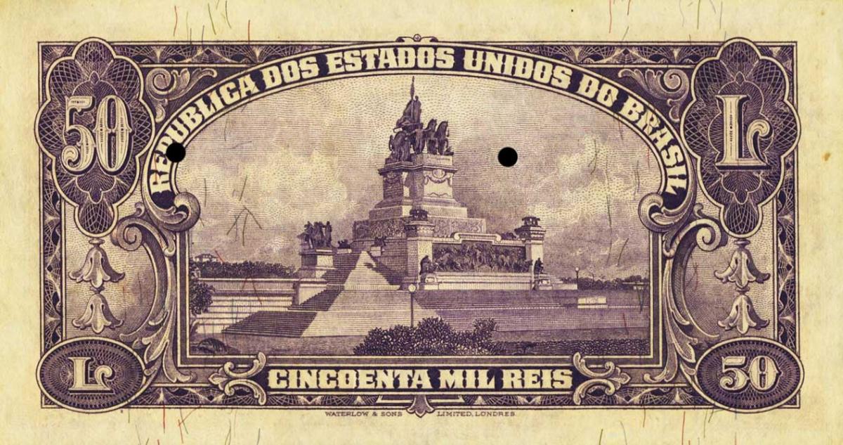 Back of Brazil p59s: 50 Mil Reis from 1936