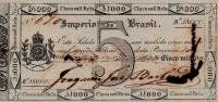 pA153b from Brazil: 5 Mil Reis from 1889