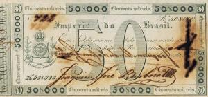 pA156b from Brazil: 50 Mil Reis from 1889