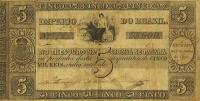 pA203 from Brazil: 5 Mil Reis from 1833