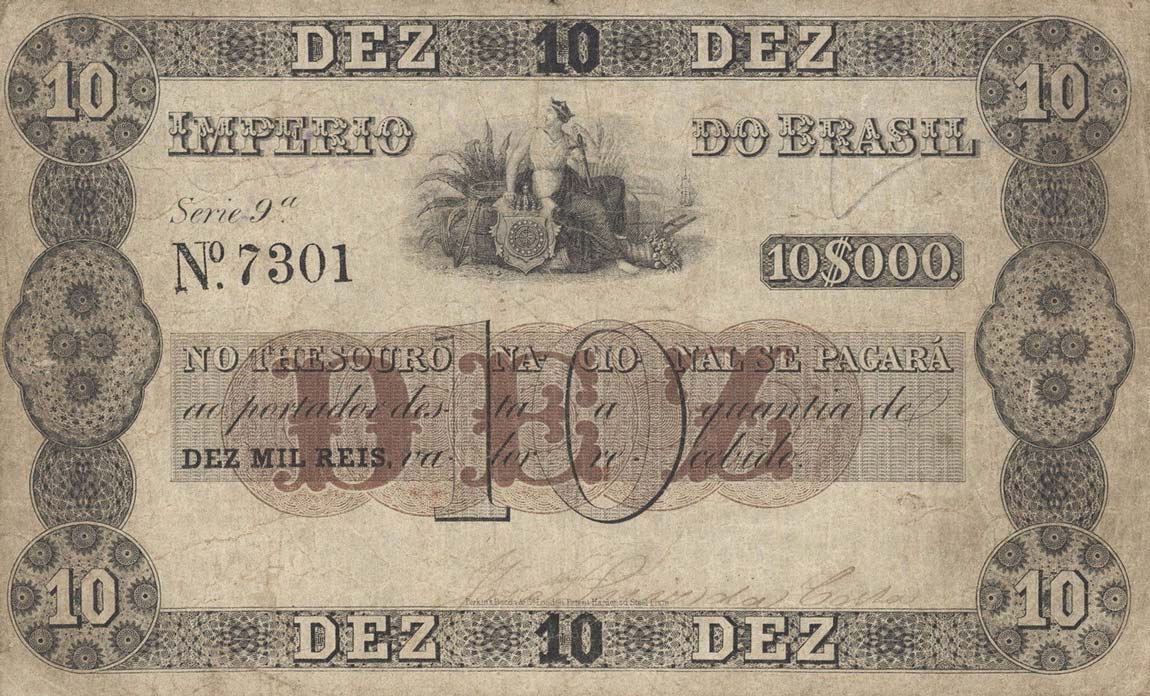 Front of Brazil pA231a: 10 Mil Reis from 1852