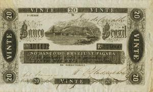pS246x from Brazil: 20 Mil Reis from 1856