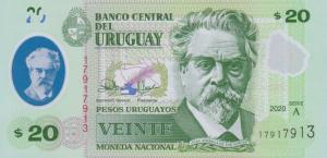 p101 from Uruguay: 20 Pesos Uruguayos from 2020