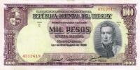 p45a from Uruguay: 1000 Pesos from 1939