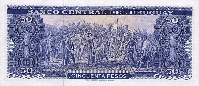 Back of Uruguay p46a: 50 Pesos from 1967
