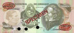 p62As from Uruguay: 100 Nuevos Pesos from 1987
