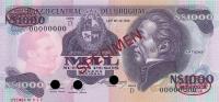 Gallery image for Uruguay p64As: 1000 Nuevos Pesos