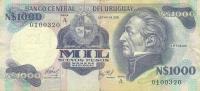 p64a from Uruguay: 1000 Nuevos Pesos from 1978