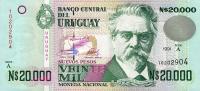 p69a from Uruguay: 20000 Nuevos Pesos from 1989