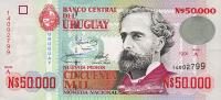 p70a from Uruguay: 50000 Nuevos Pesos from 1989