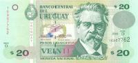 p83b from Uruguay: 20 Pesos Uruguayos from 2003