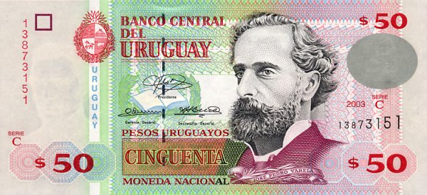 Front of Uruguay p84: 50 Pesos Uruguayos from 2000