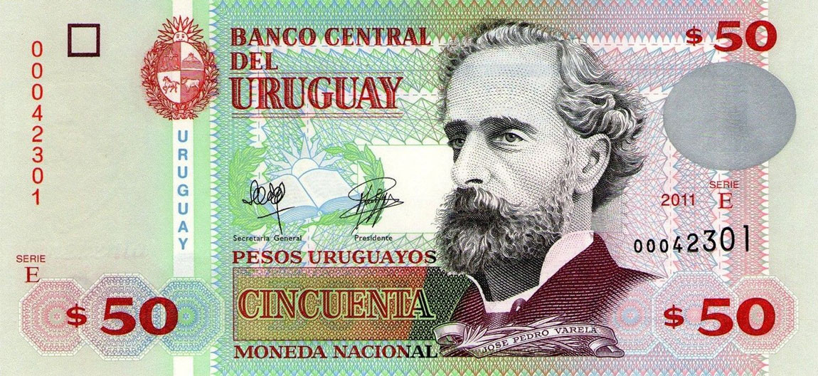 Front of Uruguay p87b: 50 Pesos Uruguayos from 2011