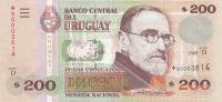p89b from Uruguay: 200 Pesos Uruguayos from 2009
