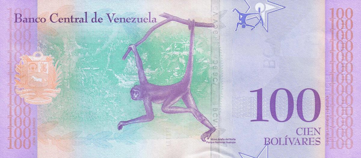 Back of Venezuela p106a: 100 Bolivar from 2018
