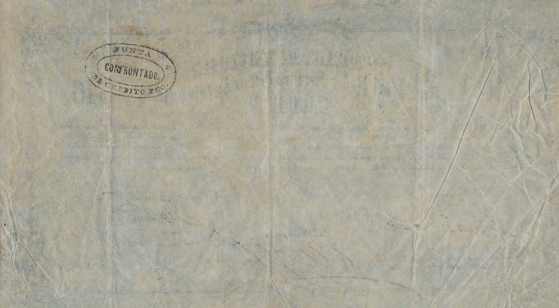 Back of Venezuela p21: 10 Pesos from 1860