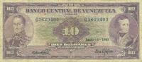 p42a from Venezuela: 10 Bolivares from 1961