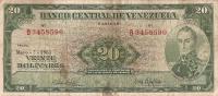 p43c from Venezuela: 20 Bolivares from 1963