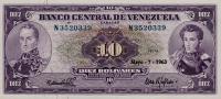 p45a from Venezuela: 10 Bolivares from 1963