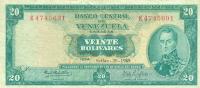 p46c from Venezuela: 20 Bolivares from 1969