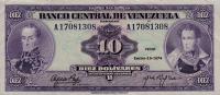 p51d from Venezuela: 10 Bolivares from 1974