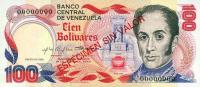 p59s from Venezuela: 100 Bolivares from 1980
