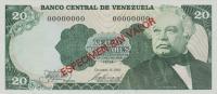 p63s from Venezuela: 20 Bolivares from 1981