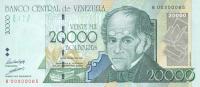 Gallery image for Venezuela p82a: 20000 Bolivares