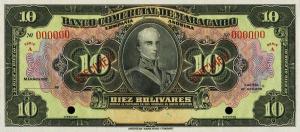 pS173s from Venezuela: 10 Bolivares from 1921