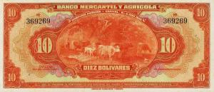 pS231r from Venezuela: 10 Bolivares from 1934