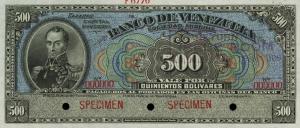 pS298s from Venezuela: 500 Bolivares from 1921
