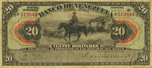 pS301a from Venezuela: 20 Bolivares from 1925