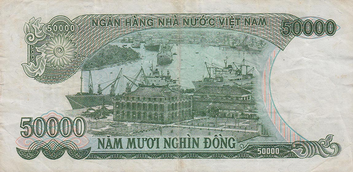Back of Vietnam p111a: 50000 Dong from 1990