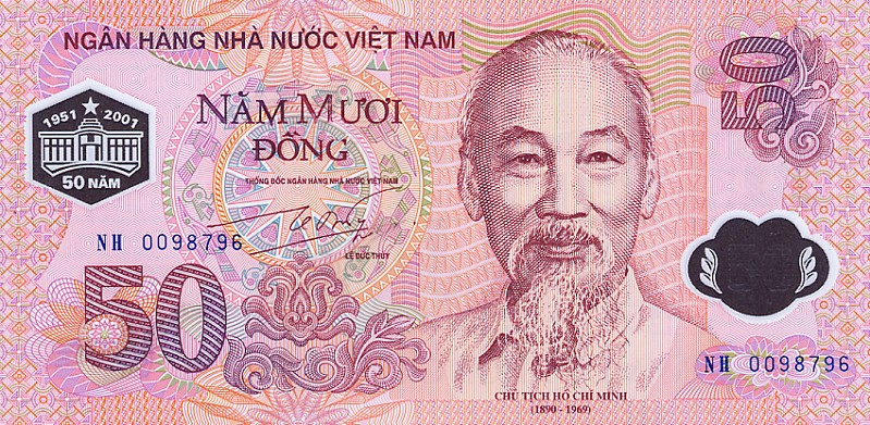 Front of Vietnam p118a: 50 Dong from 2001