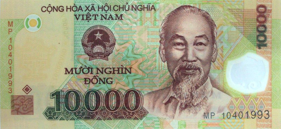 Front of Vietnam p119e: 10000 Dong from 2010
