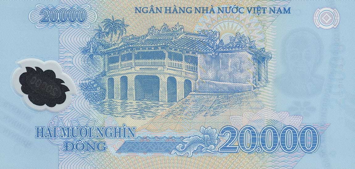 Back of Vietnam p120d: 20000 Dong from 2009