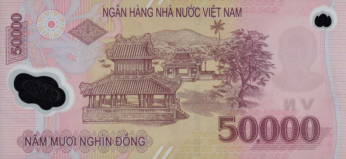Back of Vietnam p121b: 50000 Dong from 2004