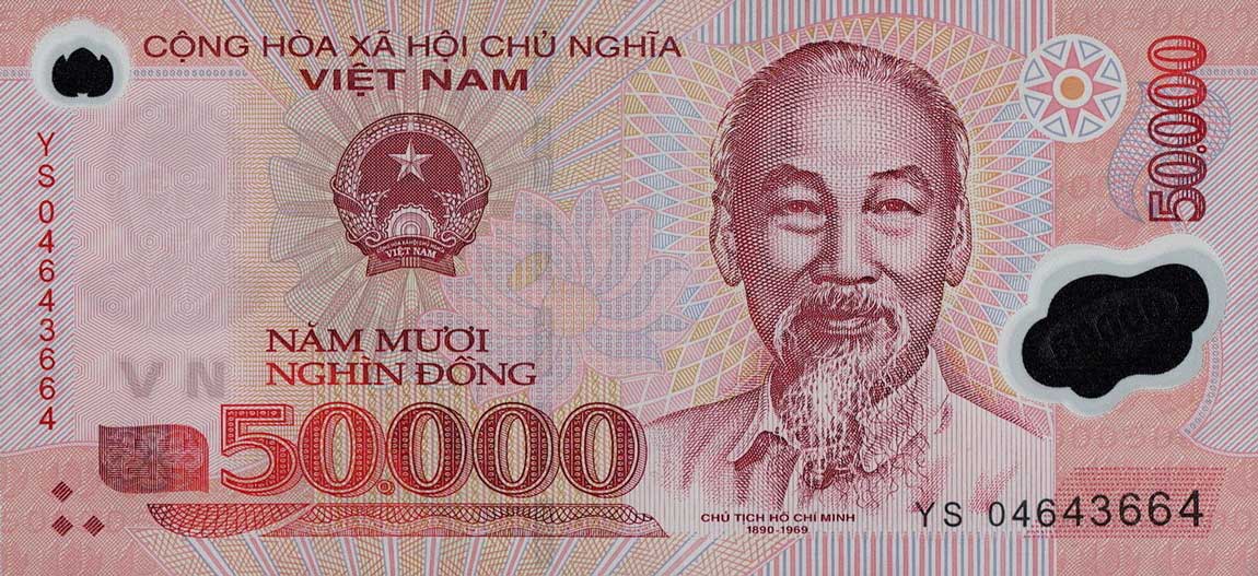 Front of Vietnam p121b: 50000 Dong from 2004