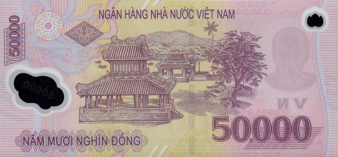 Back of Vietnam p121j: 50000 Dong from 2014