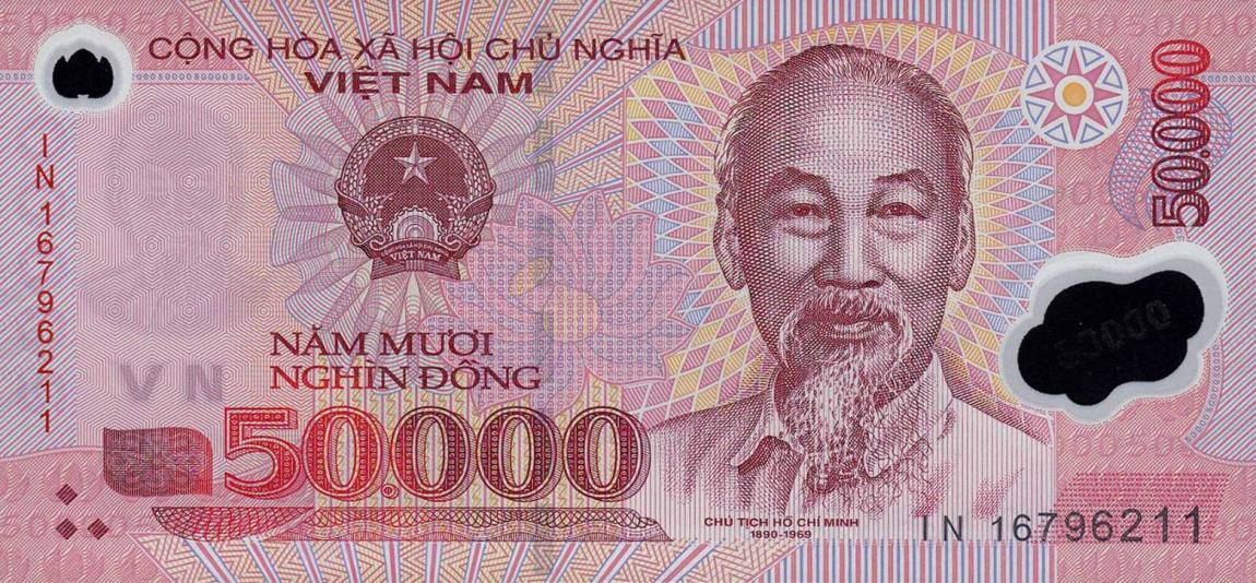 Front of Vietnam p121j: 50000 Dong from 2014