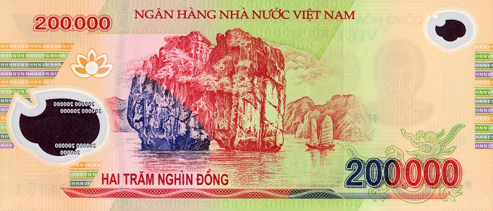 Back of Vietnam p123a: 200000 Dong from 2006