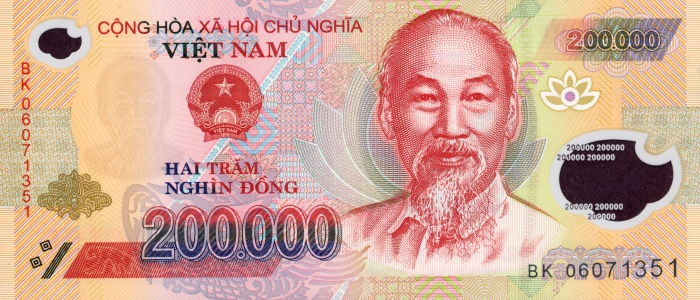 Front of Vietnam p123a: 200000 Dong from 2006