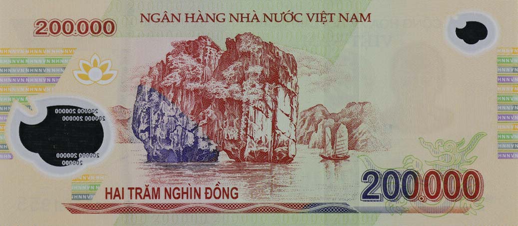 Back of Vietnam p123j: 200000 Dong from 2019