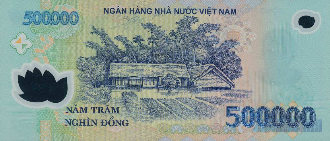 Back of Vietnam p124b: 500000 Dong from 2004