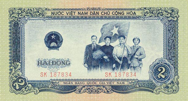 Front of Vietnam p72a: 2 Dong from 1958