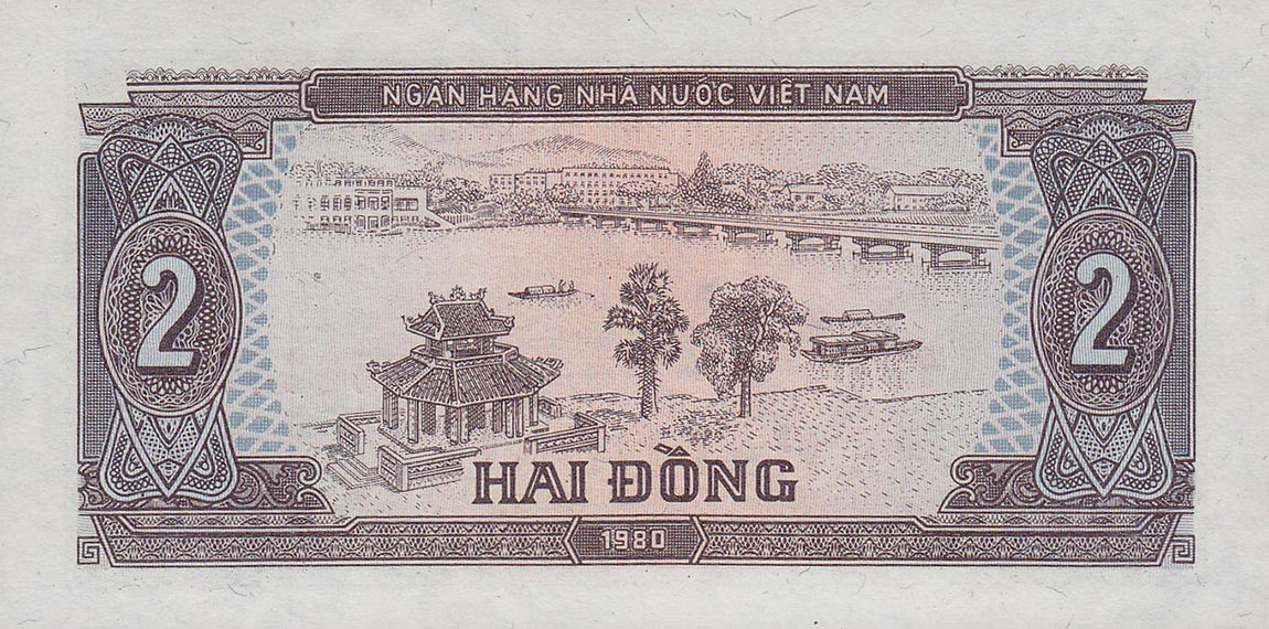 Back of Vietnam p85a: 2 Dong from 1980