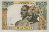 p103Ad from West African States: 1000 Francs from 1965